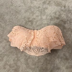 Peach bikini bandeau top